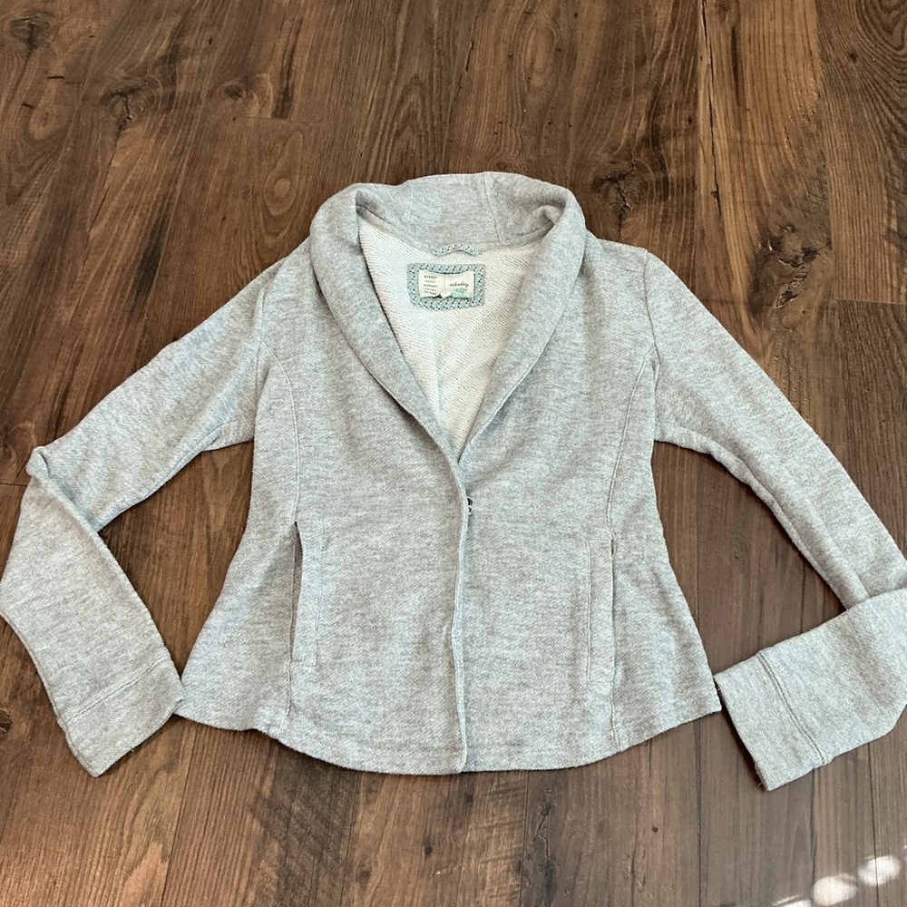 Saturday Sunday Anthropologie Blazer Shawl Collar Tie Back Size S Casual Chic
